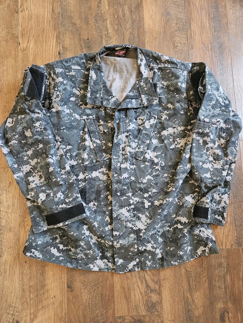 Digital Camo Tactical Men's Jacket - Gray/Green SIze Large